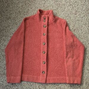 Vintage L.L. Bean Textured Coral Sweater